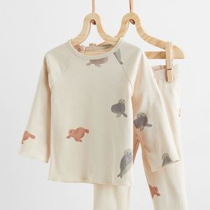 H&M Organic Cotton two piece baby pajamas